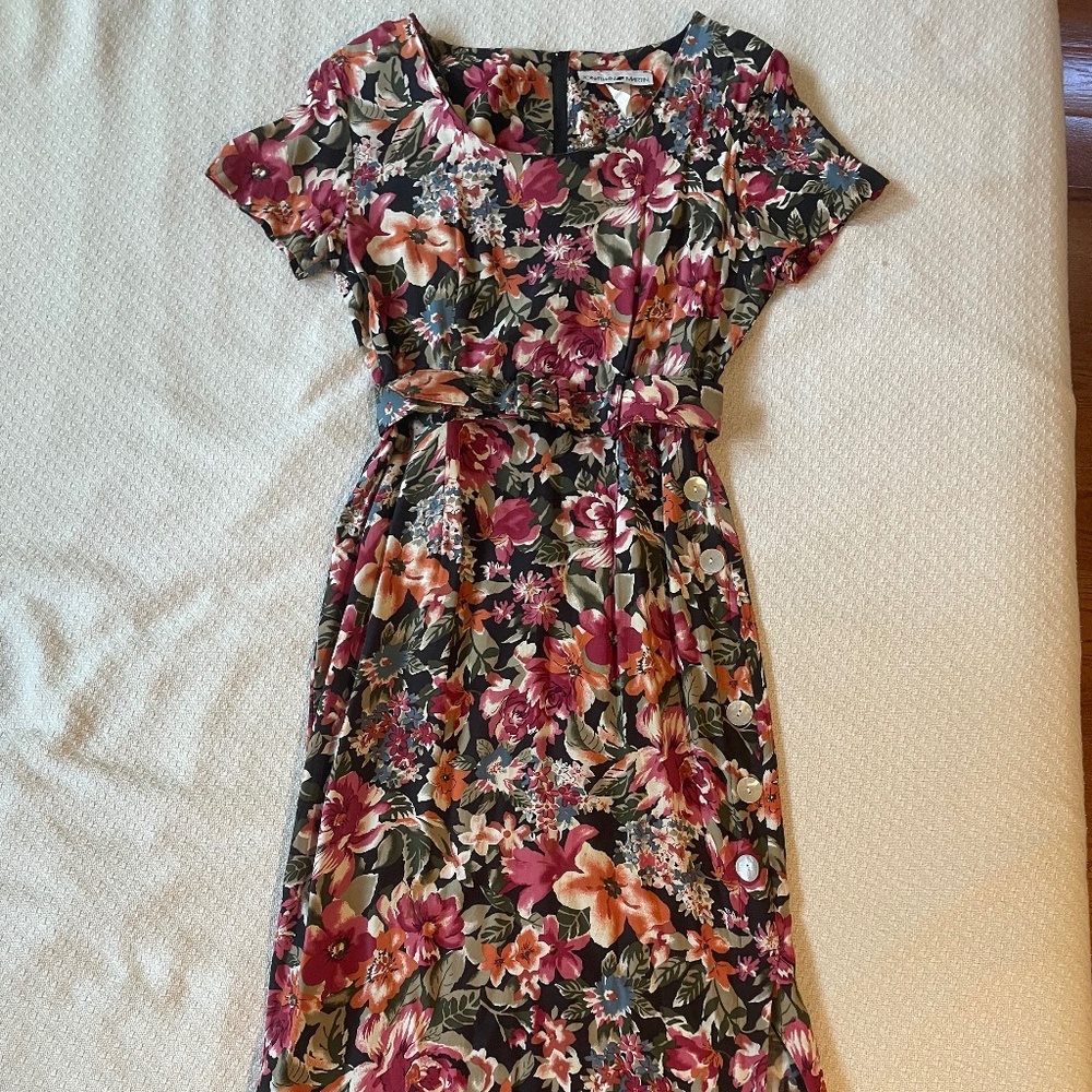 Dress Maxi Vintage 90’s Beautiful Fall colors Sz 9/10